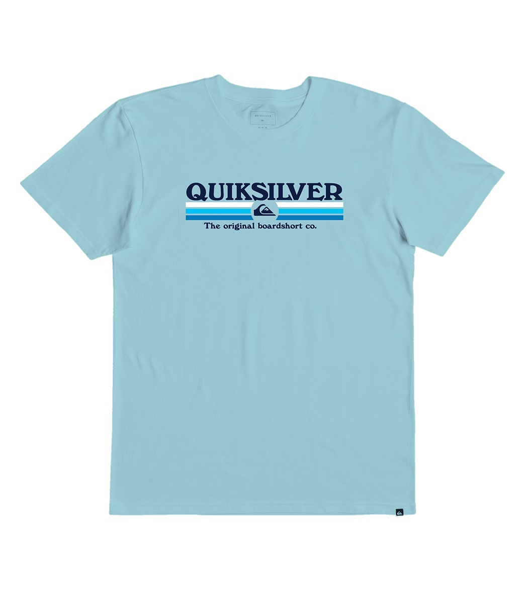 Quiksilver Boys' Lined Up Tee Big Kid Shirt - Angel Blue Large/14 Cotton - Swimoutlet.com