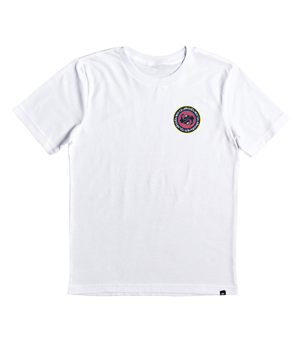 Quiksilver Boys' Circle Game Tee Big Kid Shirt - White Medium/12 Cotton - Swimoutlet.com