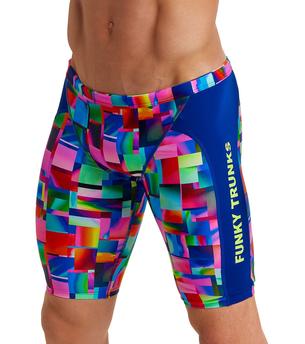 Funky Trunks men's patch panels training jammer swimsuit - 34 polyester - swimoutlet.com