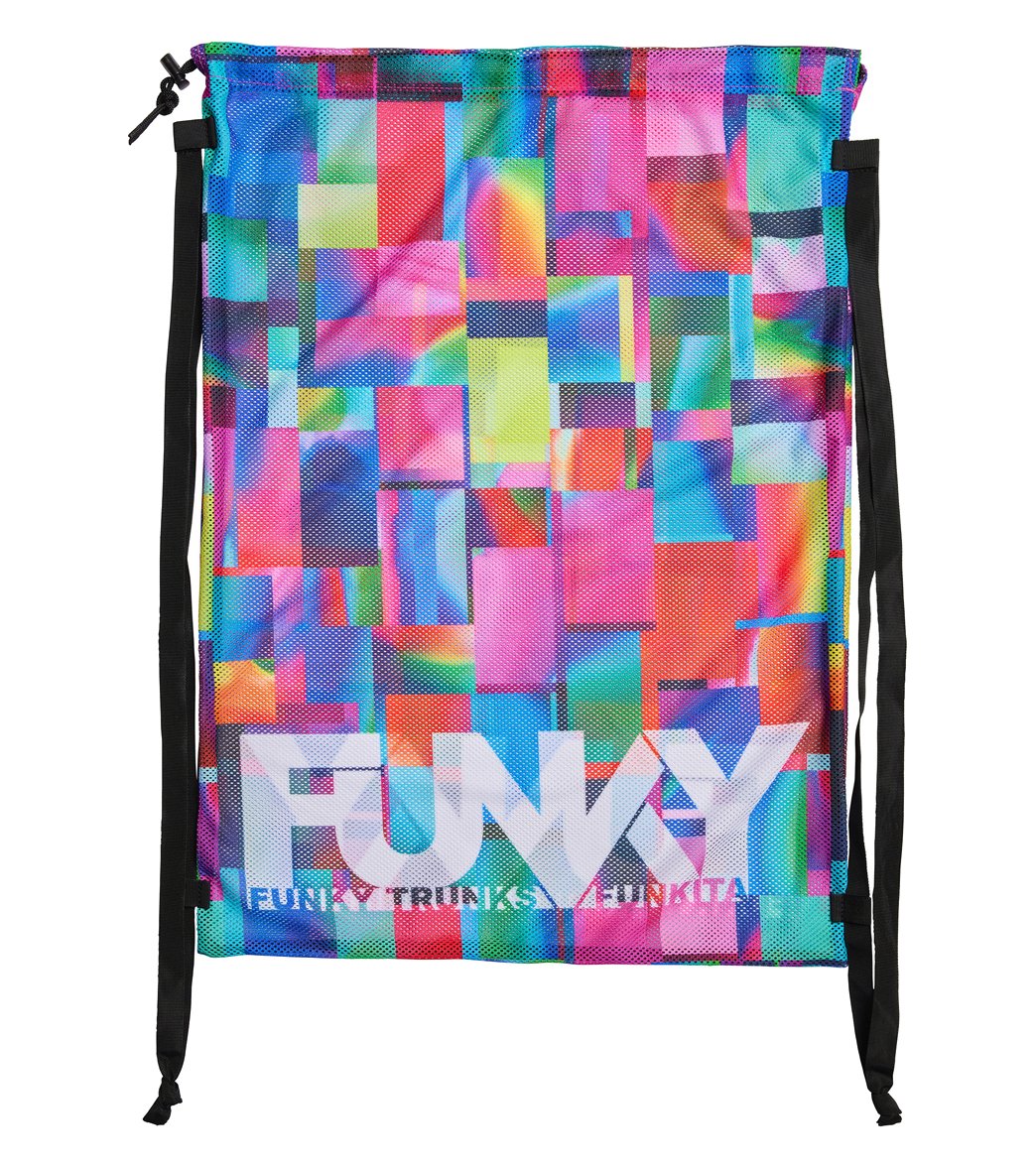 Funky Trunks Patch Panels Mesh Gear Bag - - Swimoutlet.com