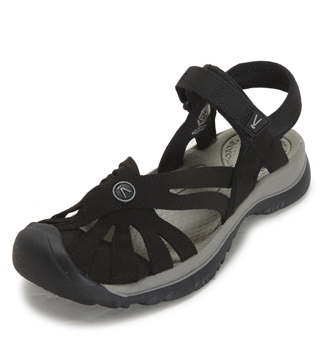 Keen Women's Rose Sandals - Black/Neutral Gray 11 - Swimoutlet.com