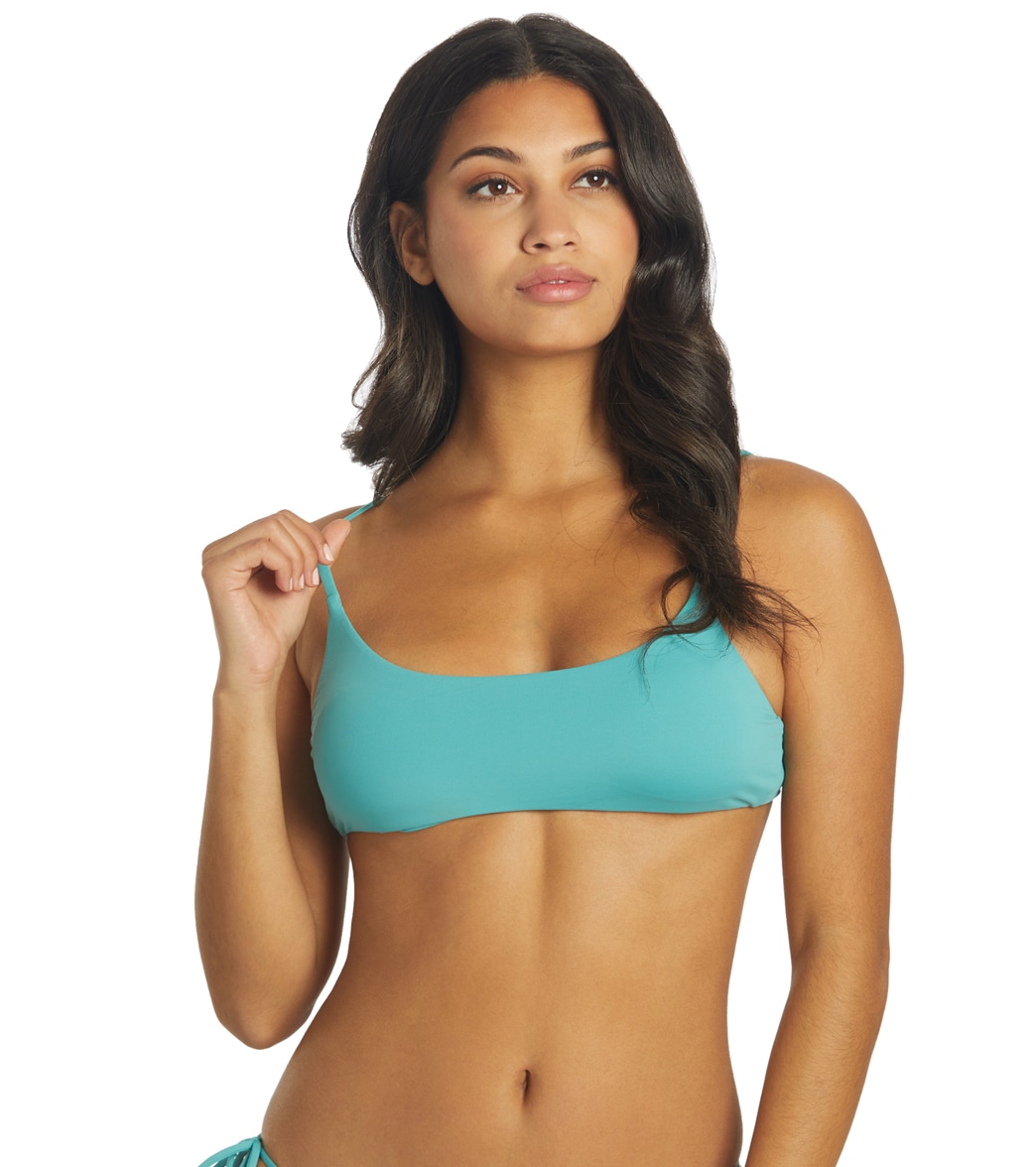 O'neill Women's Saltwater Solids Surfside Bikini Top - Teal Large Elastane/Polyamide - Swimoutlet.com
