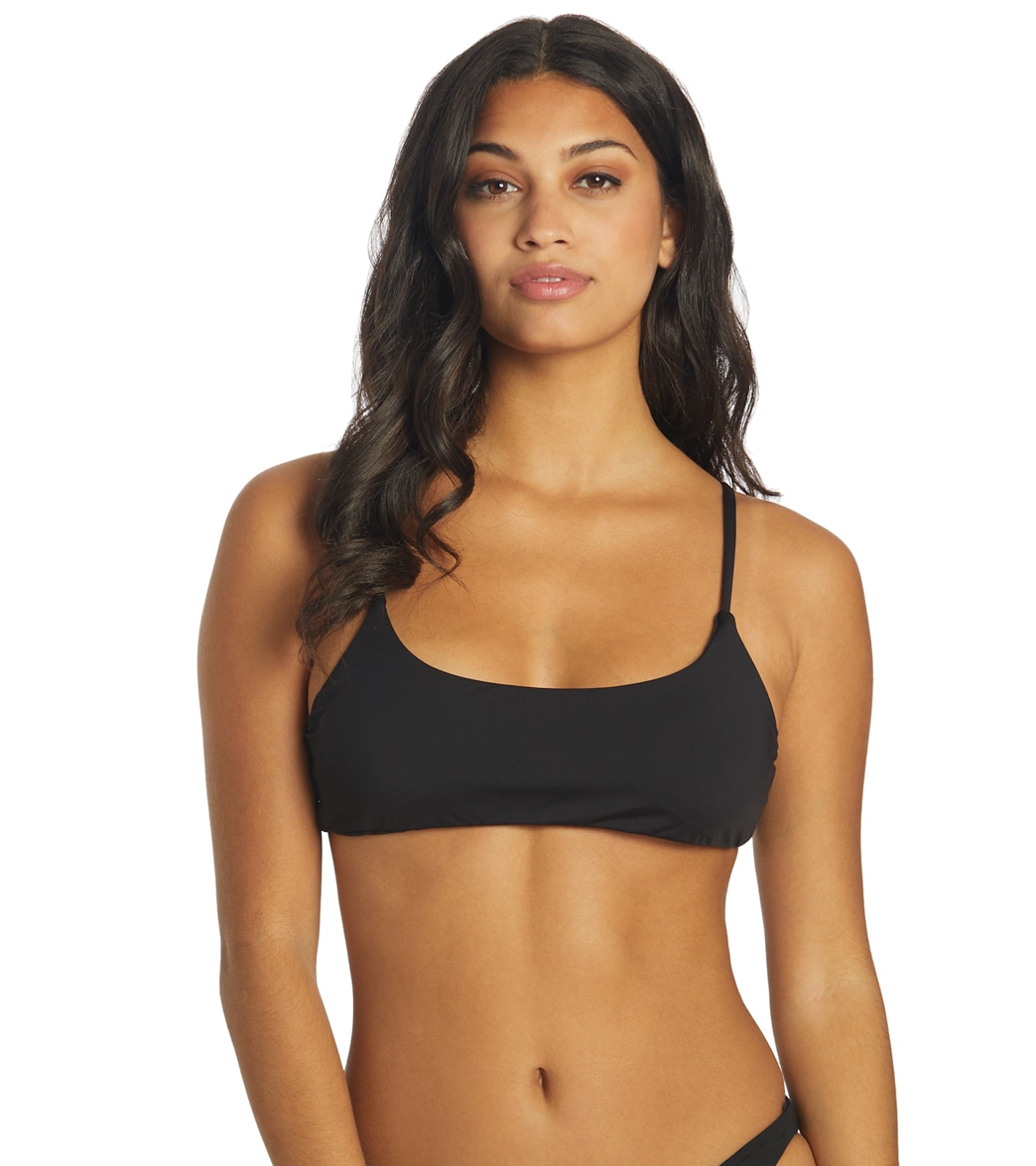 O'neill Women's Saltwater Solids Surfside Bikini Top - Black Large Elastane/Polyamide - Swimoutlet.com