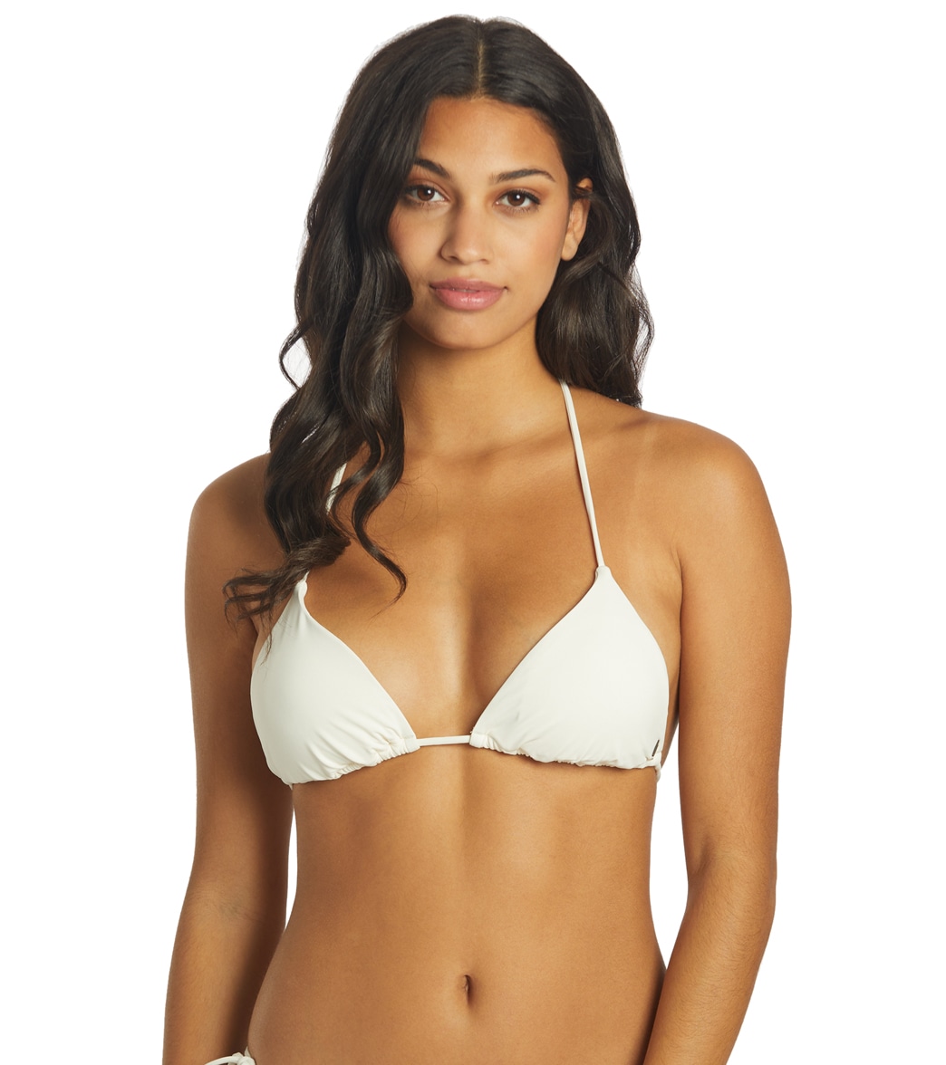 O'neill Women's Saltwater Solids Venice Bikini Top - Vanilla Large Elastane/Polyamide - Swimoutlet.com