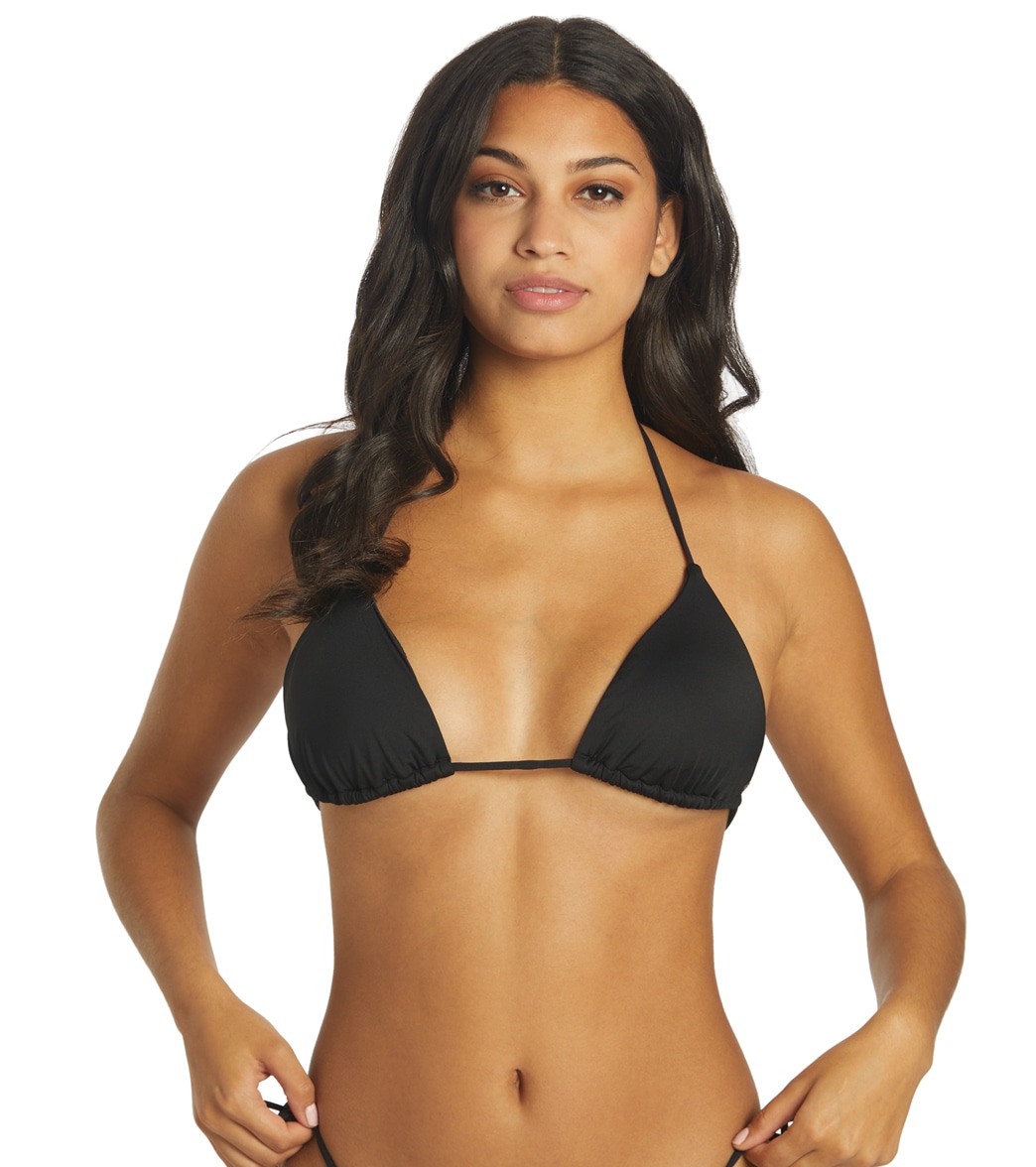 O'neill Women's Saltwater Solids Venice Bikini Top - Black Large Elastane/Polyamide - Swimoutlet.com