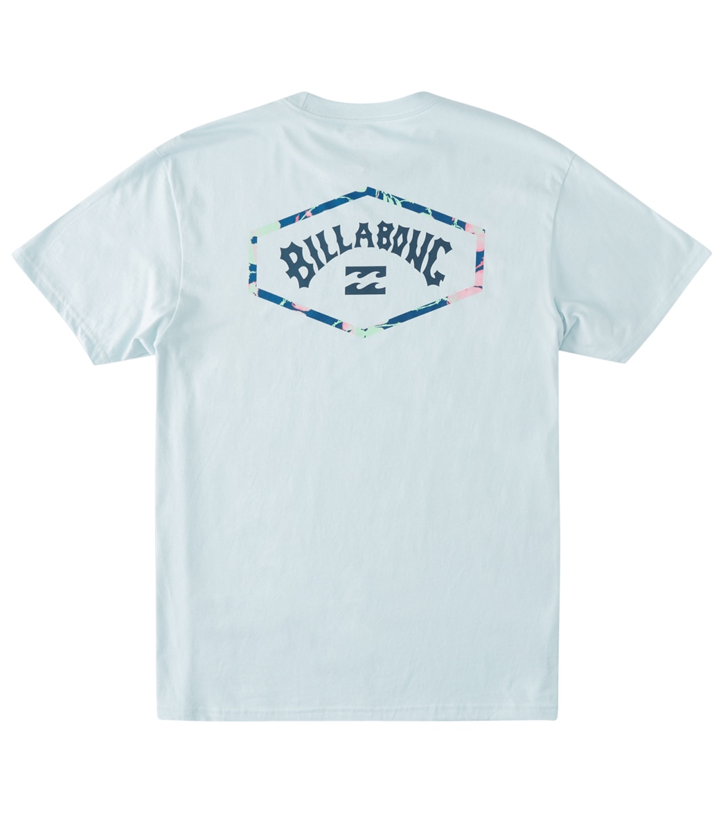 Billabong Men's Exit Arch Short Sleeve Tee Shirt - Coastal Blue Medium Cotton - Swimoutlet.com