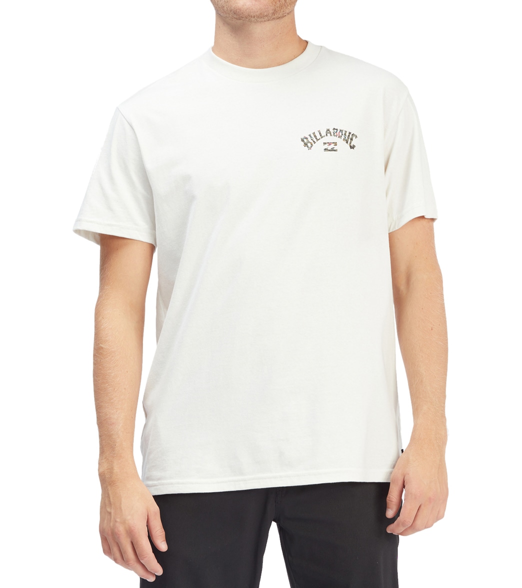 Billabong Men's Arch Fill Short Sleeve Tee Shirt - Off White Large Cotton - Swimoutlet.com