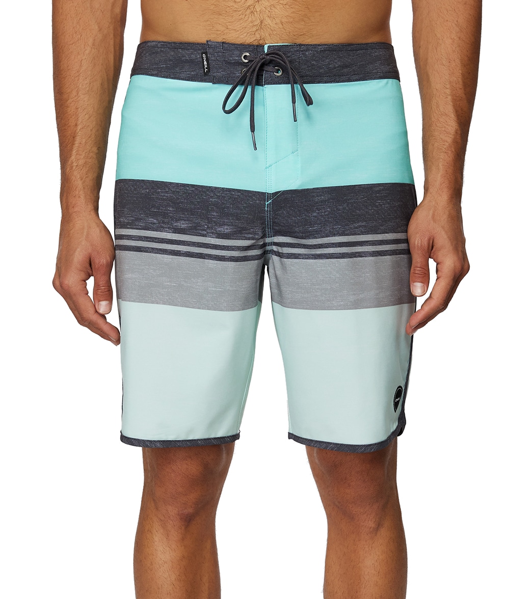 O'neill Men's 19 Four Square Stretch Boardshorts - Turquoise 30 - Swimoutlet.com