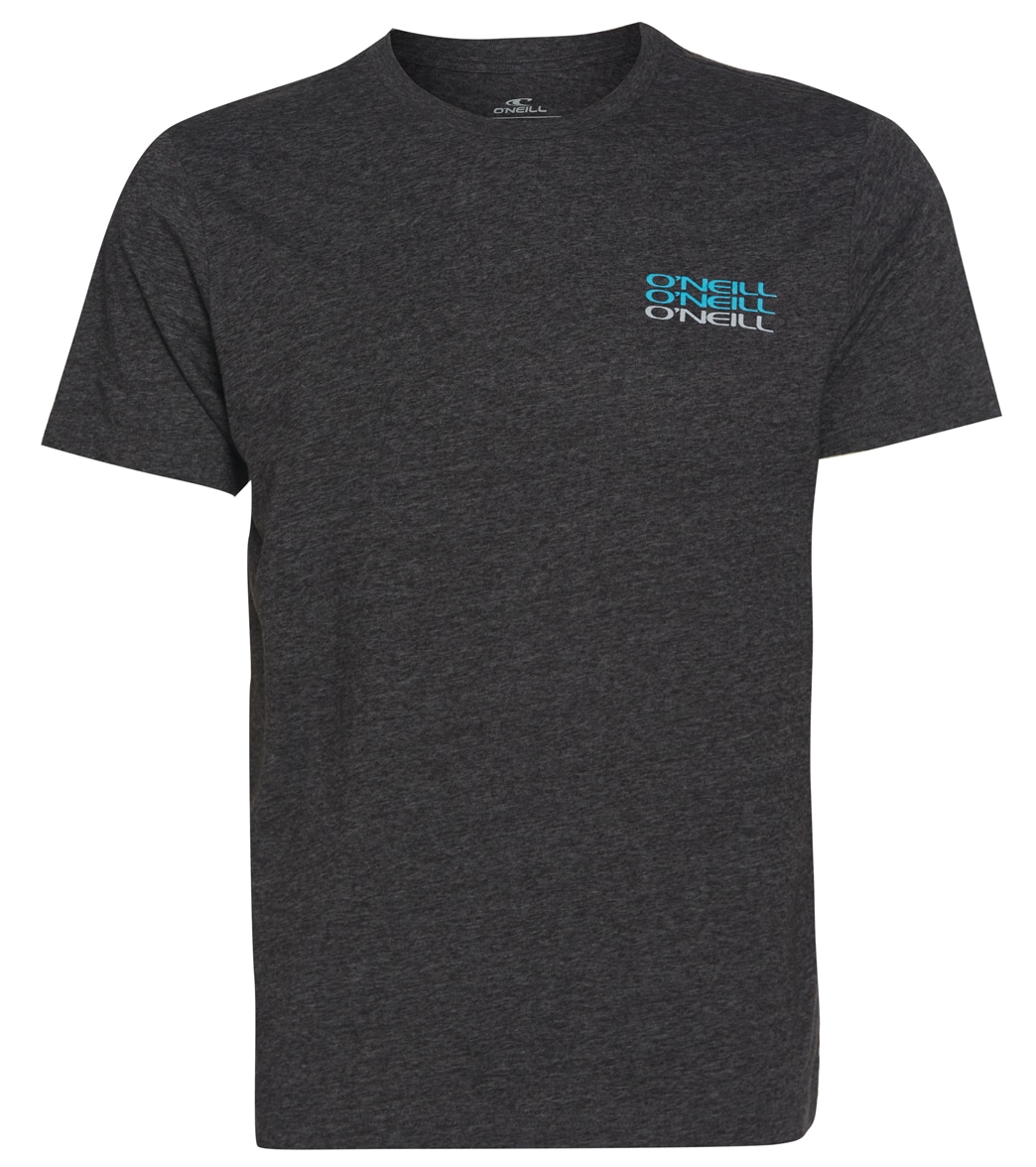 O'neill Men's Circle Surfer Tee Shirt - Black Heather Large Cotton/Polyester - Swimoutlet.com
