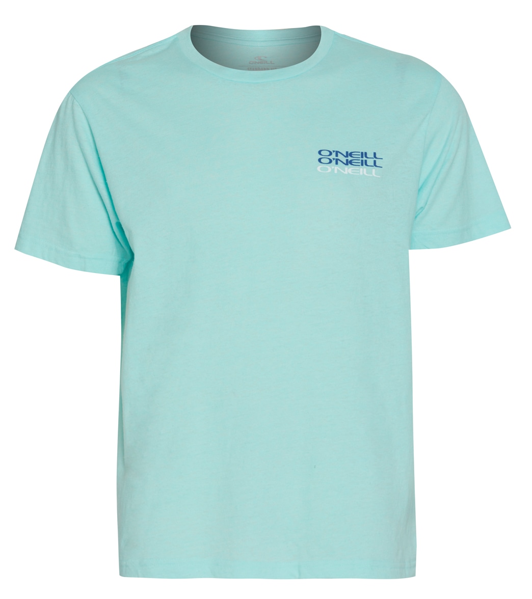O'neill Men's Circle Surfer Tee Shirt - Turq Heather Large Cotton/Polyester - Swimoutlet.com