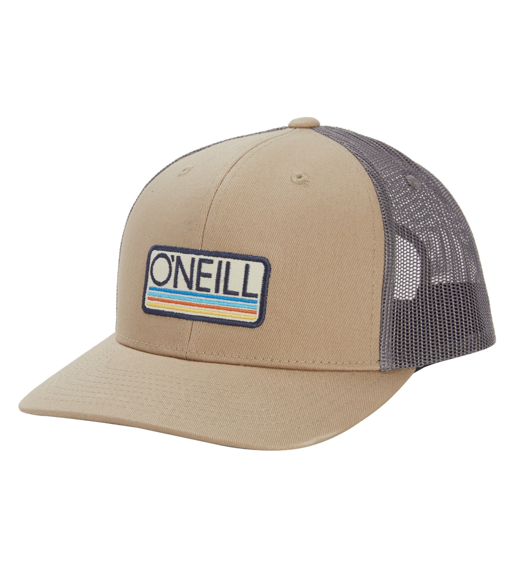 O'neill Men's Headquarters Trucker Hat - Khaki One Size Cotton/Polyester - Swimoutlet.com