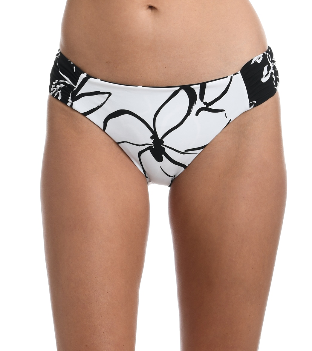 La Blanca Women's Moonlit Silhouette Reversible Bikini Bottom - Black 10 - Swimoutlet.com
