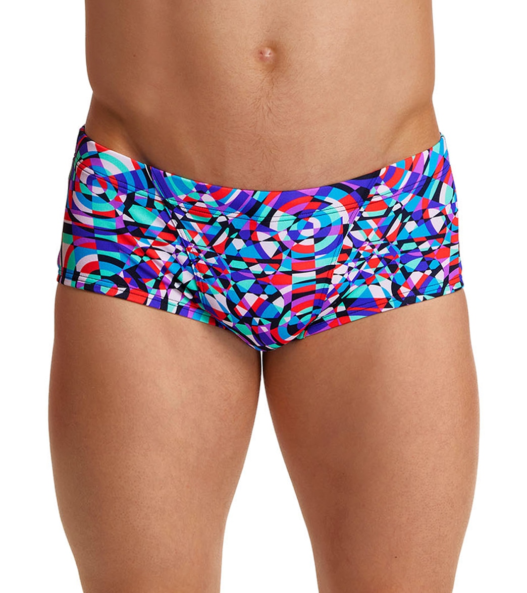 Funky Trunks Men's Video Star Classic Trunk Square Leg Swmsuit - Large Polyester - Swimoutlet.com