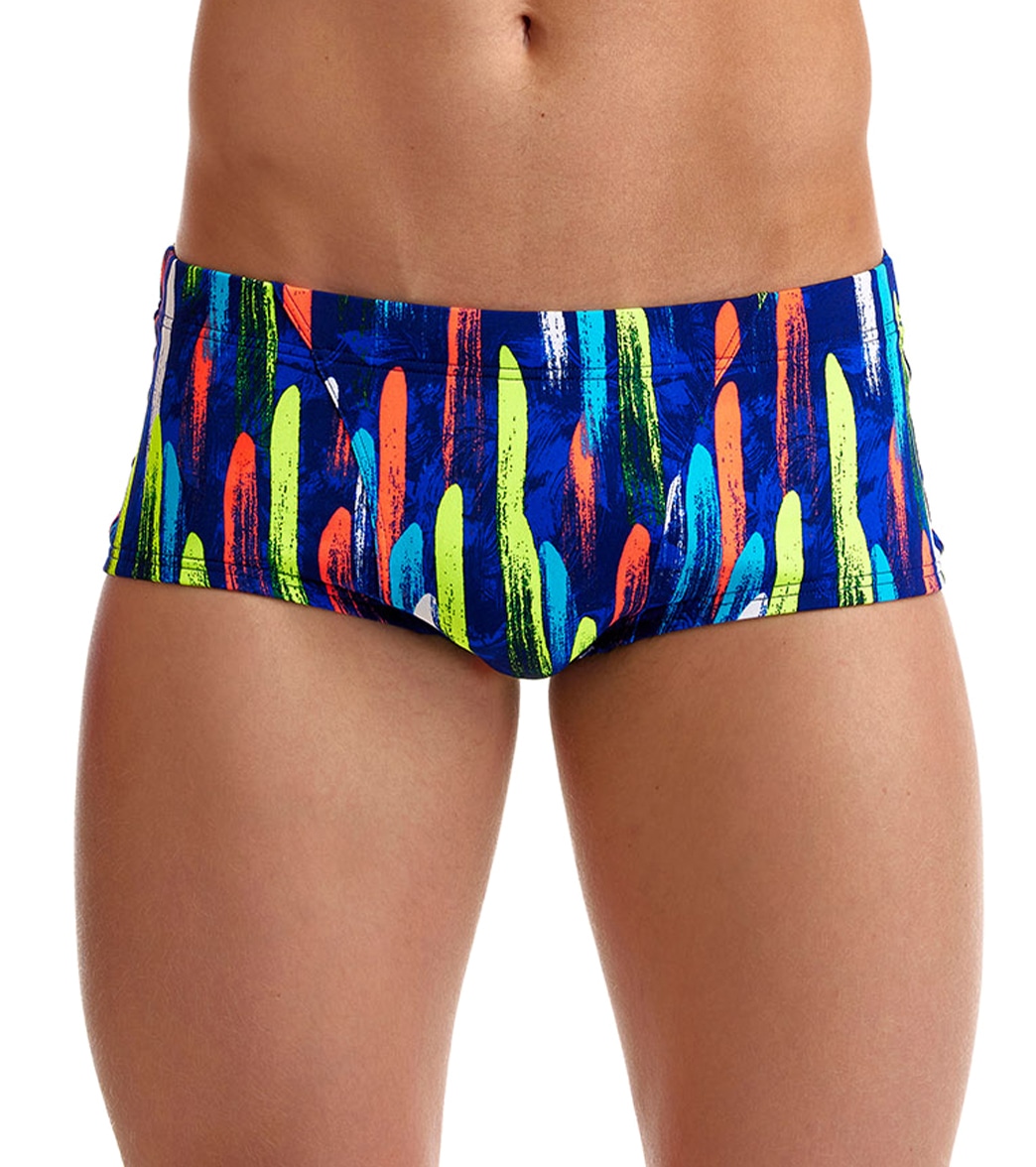 Funky Trunks Men's Fire Cracker Classic Trunk Square Leg Swimsuit - X-Small Polyester - Swimoutlet.com