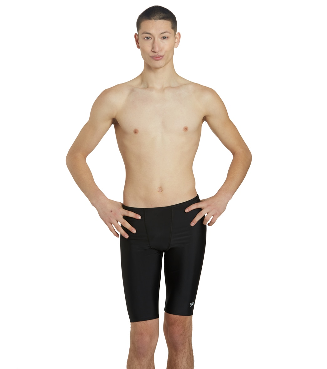 Speedo Men's Eco Pro Lt Solid Jammer Swimsuit - Black 22 - Swimoutlet.com