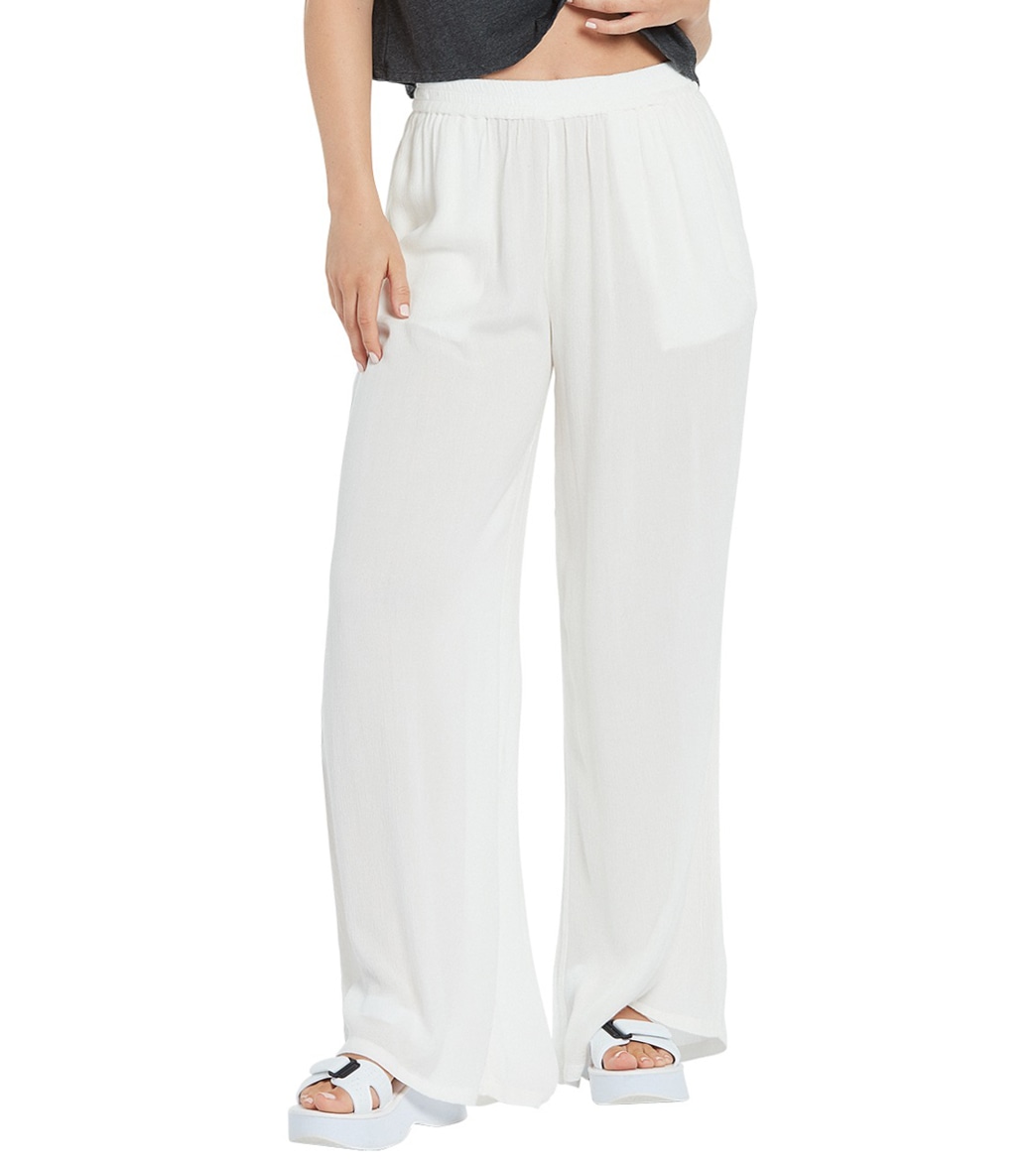 Volcom Women's Stoneshine Junki Pants - Star White Large - Swimoutlet.com