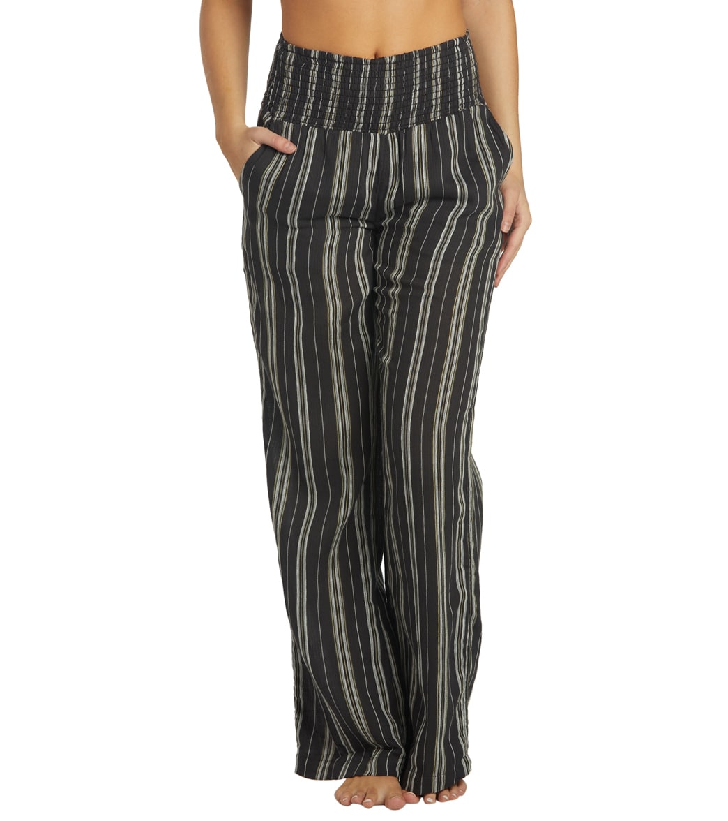 Billabong Women's New Waves Pants - Black 1 Large Cotton - Swimoutlet.com