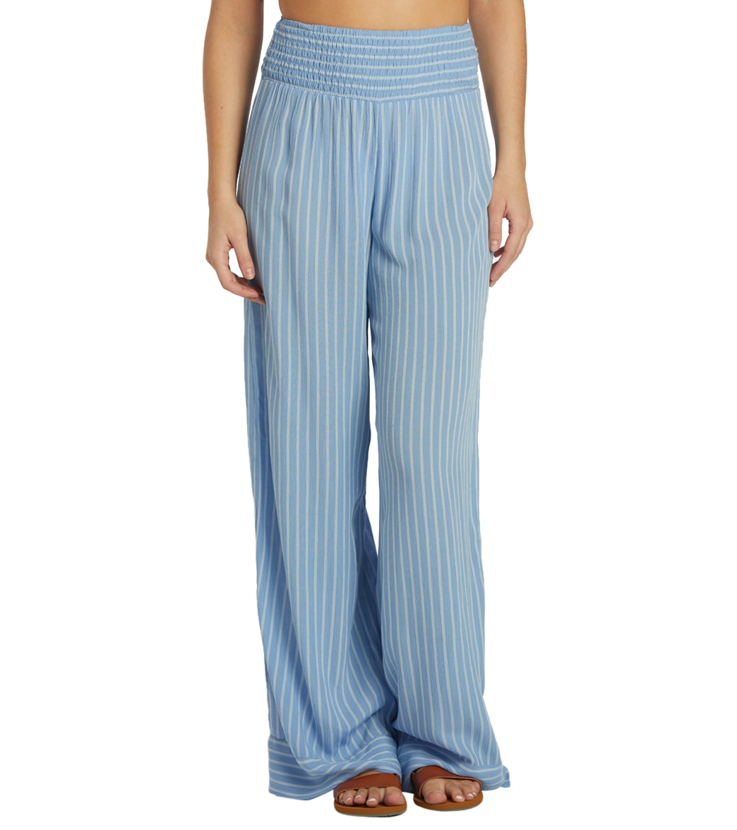 Billabong Women's Daybreak Pants - Sweet Blue Large Cotton/Polyester - Swimoutlet.com