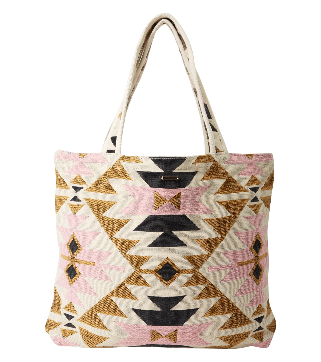 Billabong Women's Happy Go Lucky Tote - Pink Lady One Size Cotton - Swimoutlet.com