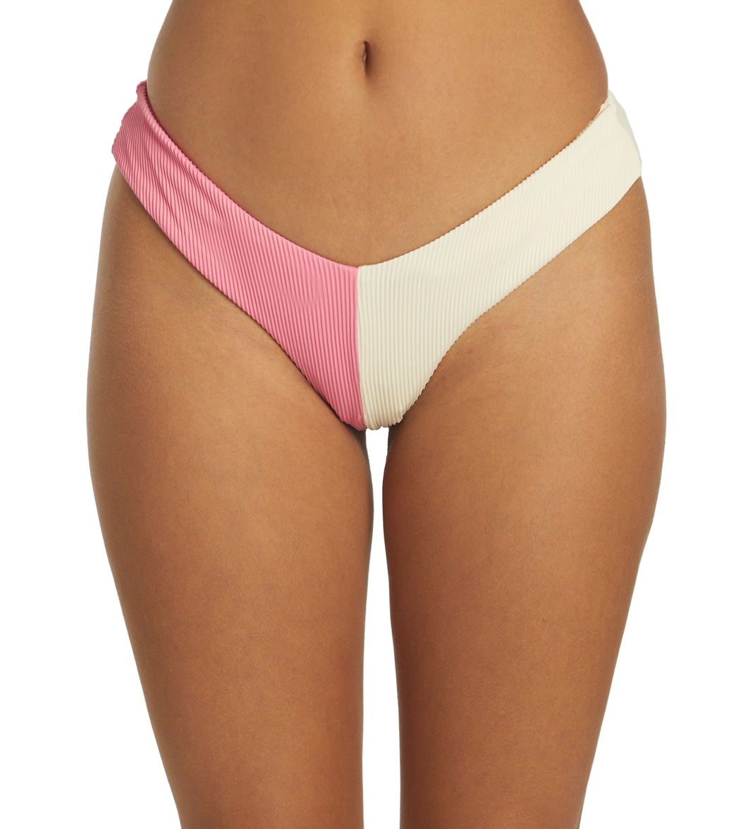 Rip Curl Women's Golden Rays Bikini Bottom - Pink Large Elastane/Polyamide - Swimoutlet.com