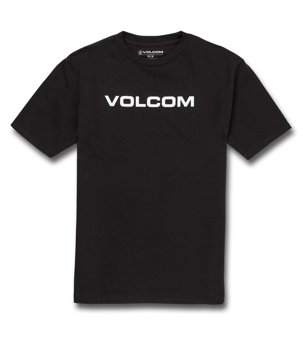 Volcom Boys' Euro Short Sleeve Tee Shirt - Black Large - Swimoutlet.com