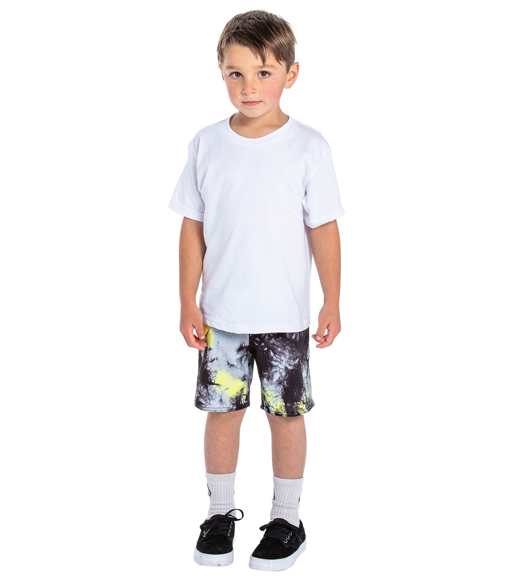 Volcom Boys' Saturate Mod Boardshorts Toddler - Lime Tie Dye 2T - Swimoutlet.com