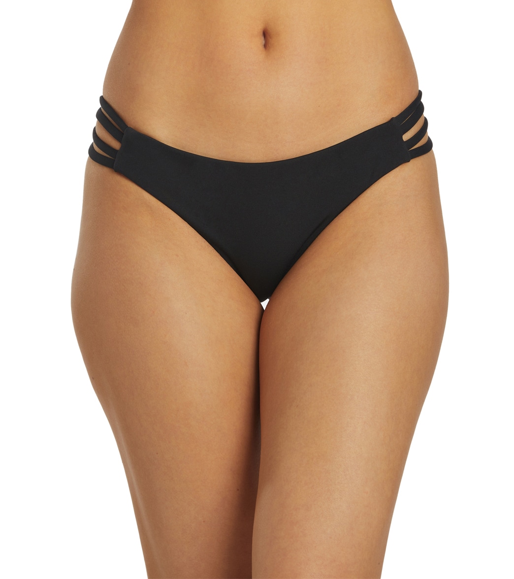 Hurley Women's Max Solid Bikini Bottom - Black Xl - Swimoutlet.com