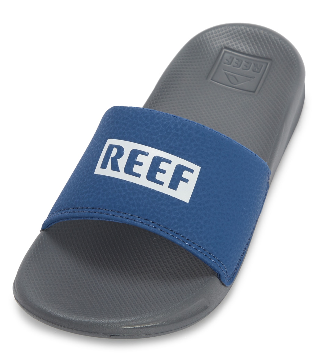 Kids' One Slides Sandals Big Kid - Reef Grey/Blue 13/1 - Swimoutlet.com