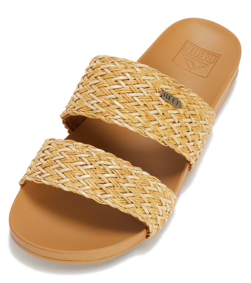 Reef Women's Cushion Vista Braid Sandals - Natural 5 - Swimoutlet.com