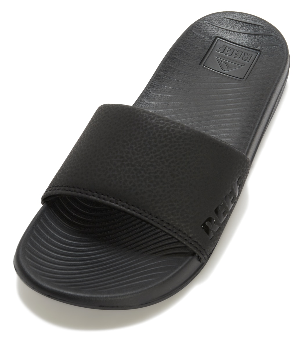Reef Women's One Slides Sandals - Black 5 - Swimoutlet.com