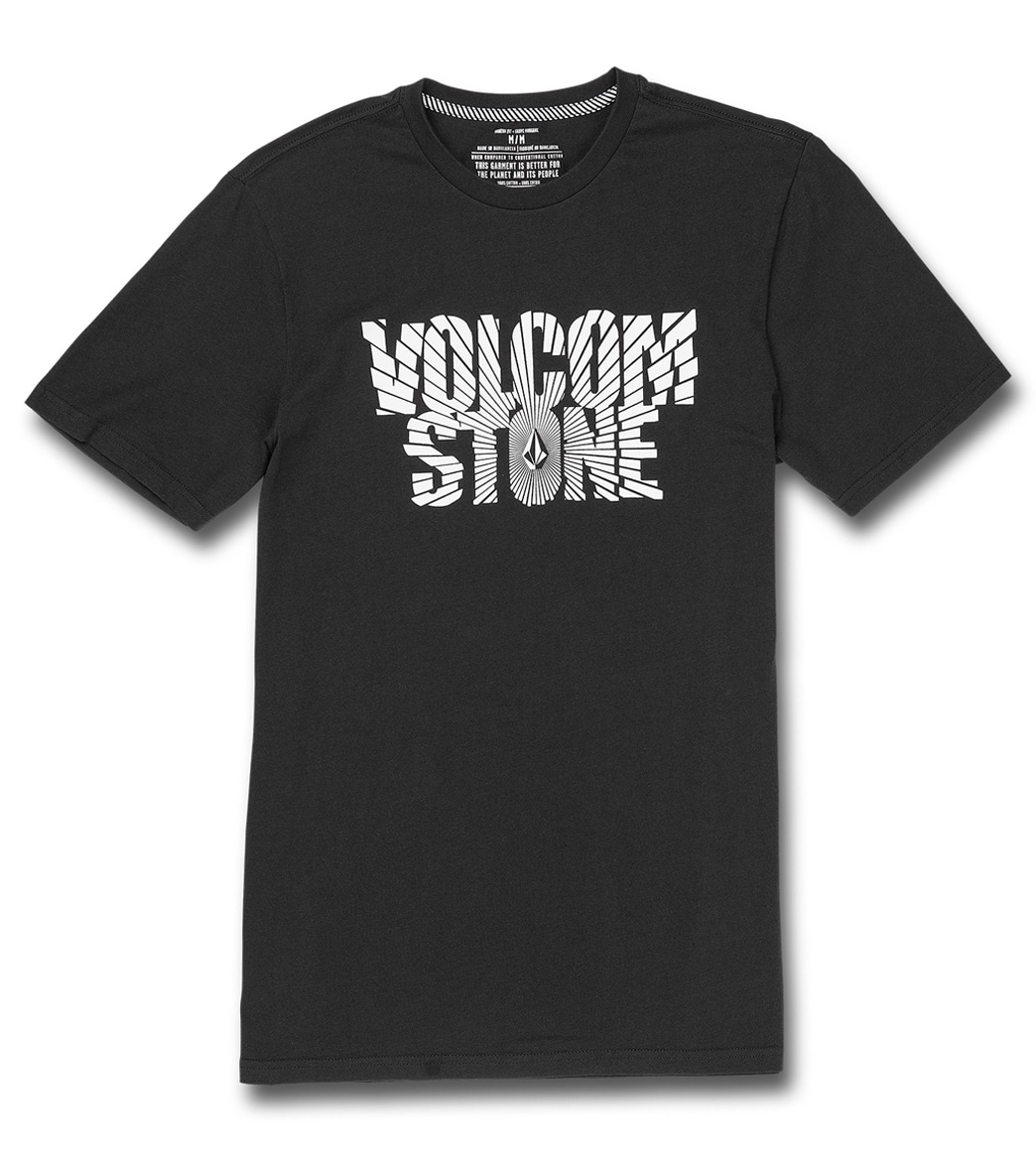 Volcom Men's Shattered Short Sleeve Shirt Tee - Black Large Cotton - Swimoutlet.com