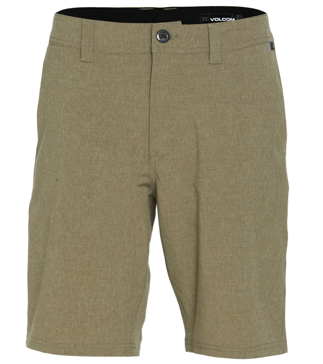 Volcom Men's Frickin Cross Shred Static 20 Shorts - Military 29 Cotton/Polyester - Swimoutlet.com