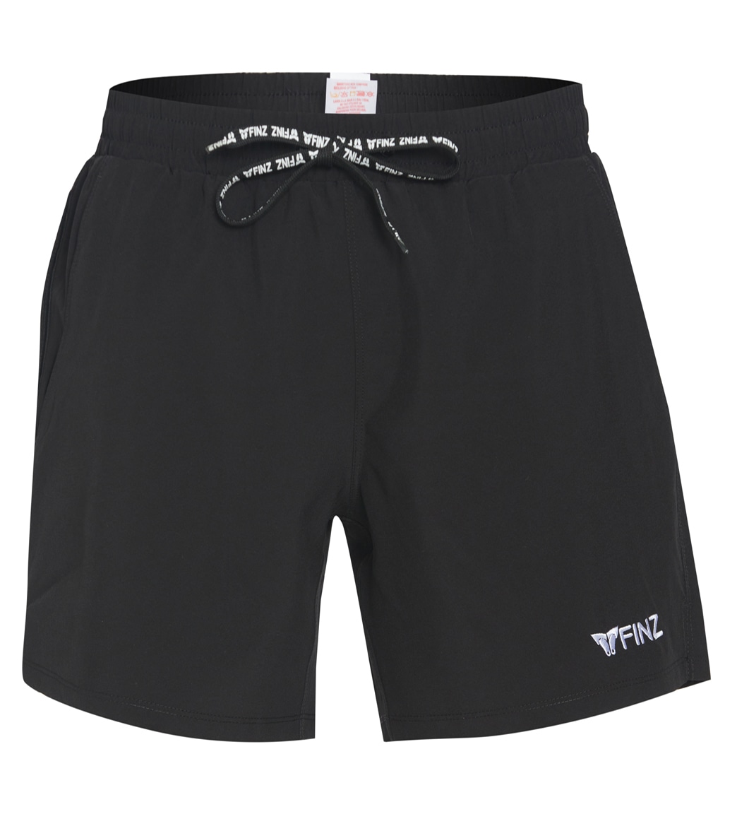 Finz Men's Beach Shorts - Black Large - Swimoutlet.com