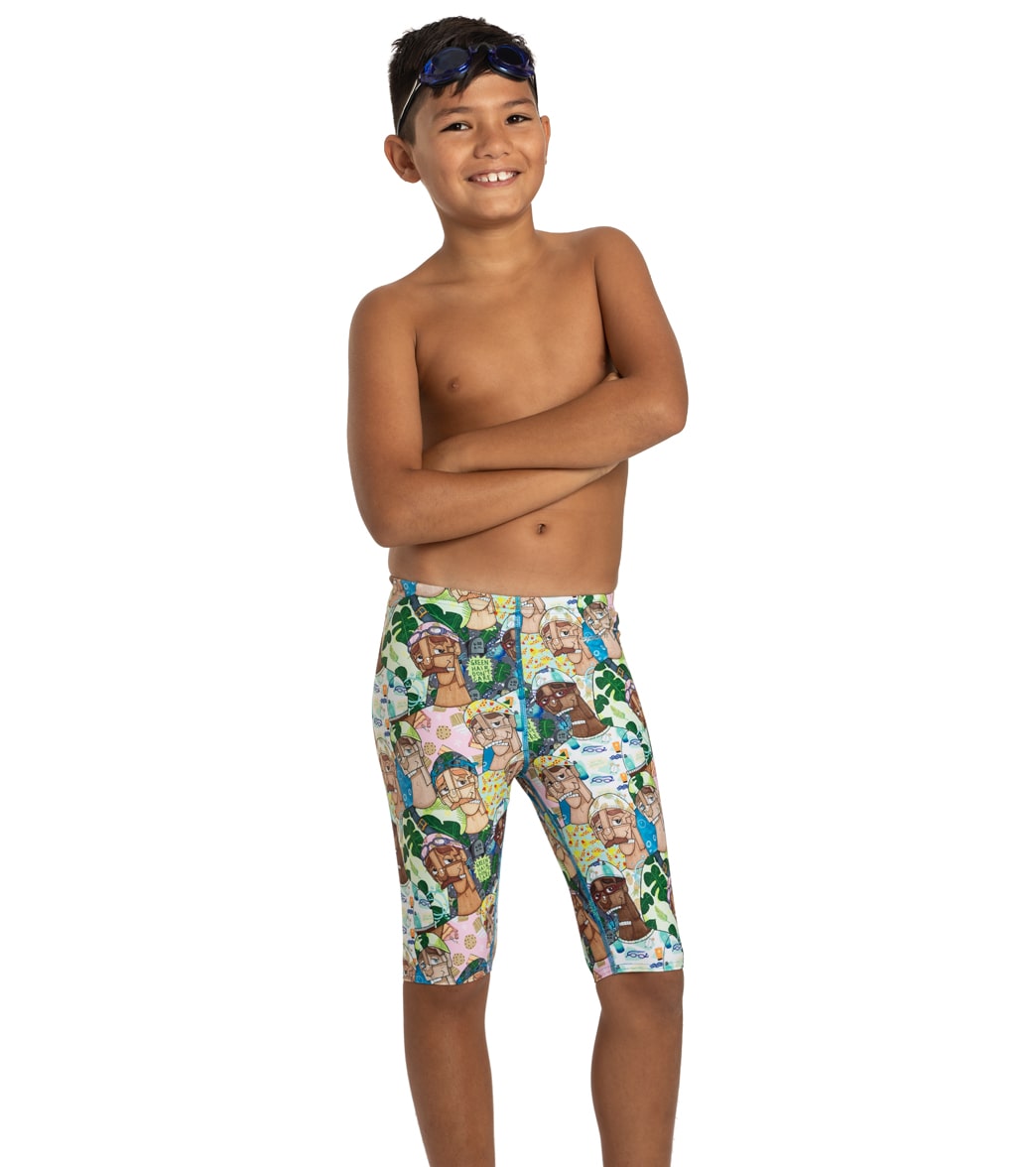 Sporti X Mat Chavez Limited Edition Chlorine Machines Jammer Swimsuit Youth 22-28 - Multi 22Y Polyester - Swimoutlet.com