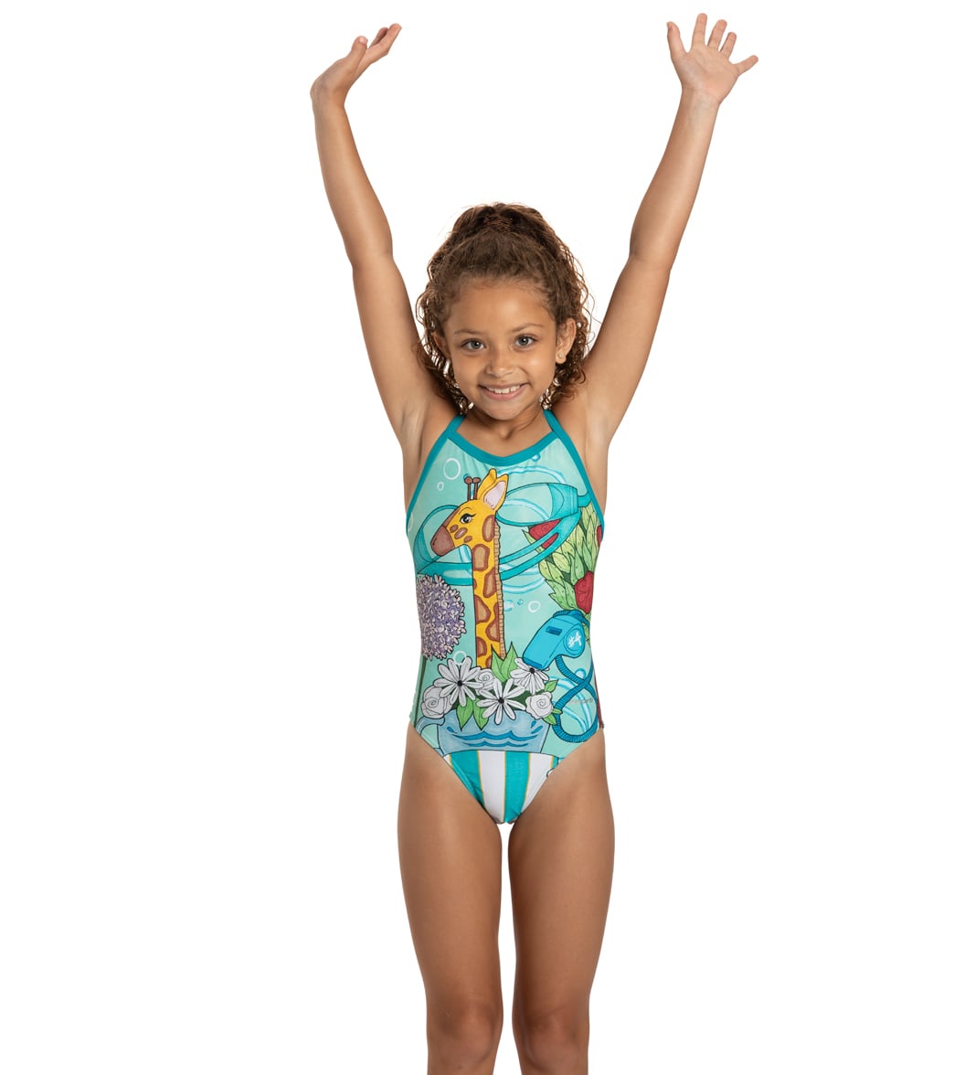 Sporti x mat chavez limited edition favorite things thin strap one piece swimsuit youth 22-28 - multi 22y polyester - swimoutlet.com