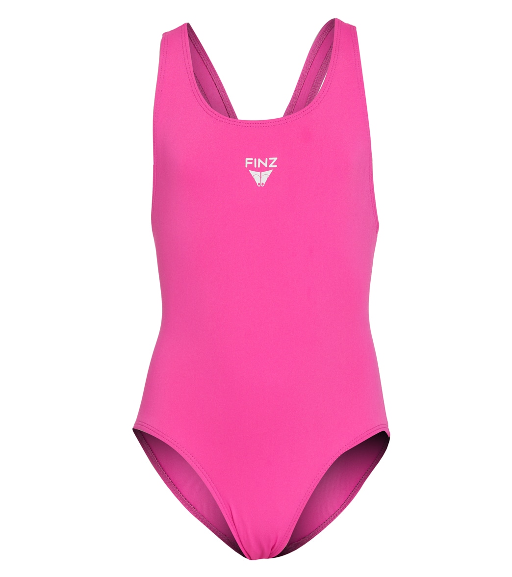 Finz Girls' Vaporback One Piece Swimsuit - Pink 10 - Swimoutlet.com