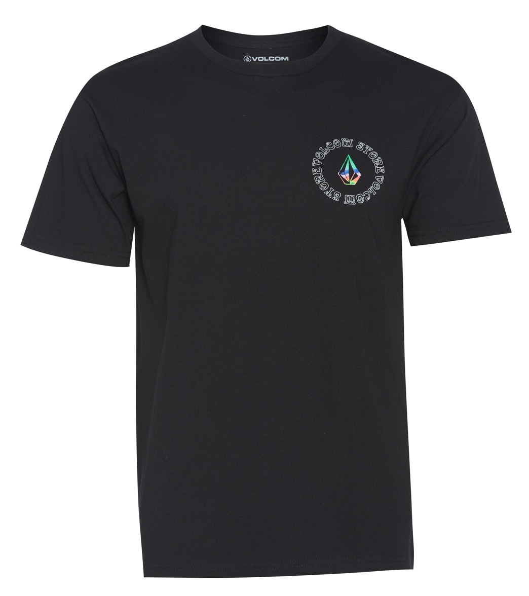 Volcom Men's Star Shields Short Sleeve Tee Shirt - Black Large Cotton - Swimoutlet.com