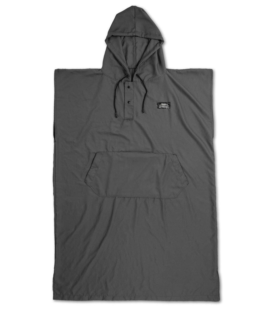 Volcom Men's Packable Towel Poncho - Grey One Size - Swimoutlet.com