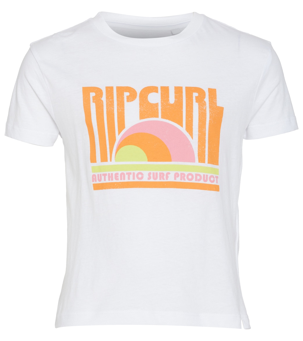 Rip Curl Girls' Surf Revival Tee Shirt Big Kid - Optical White 10 - Swimoutlet.com