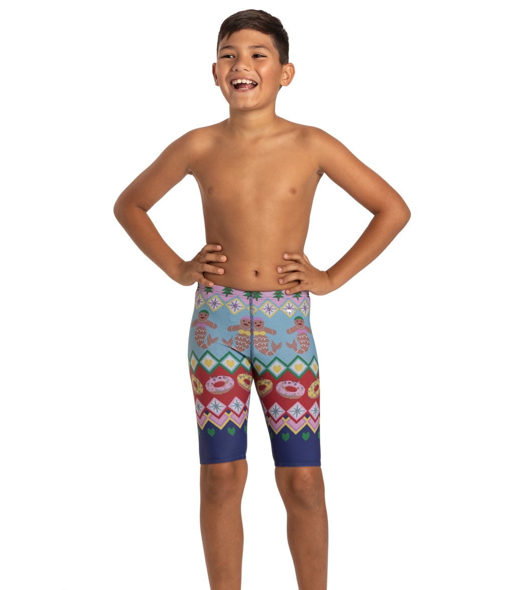 Sporti Granny Sweater Gingerbread Mermaid Jammer Swimsuit Youth 22-28 - Multi 24Y Polyester - Swimoutlet.com