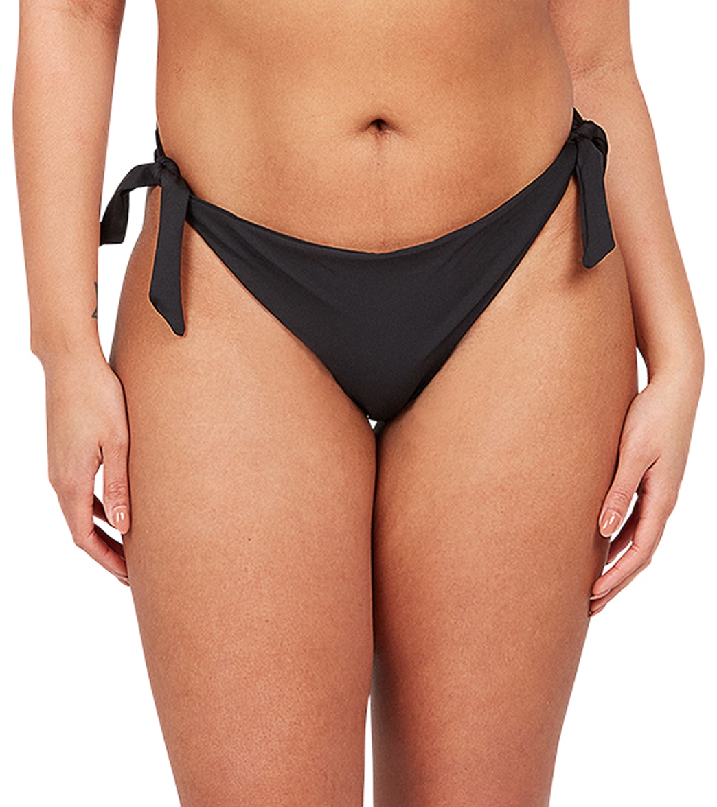 Volcom Women's Plus Size Simply Seamless Hipster Bikini Bottom - Black 20W - Swimoutlet.com