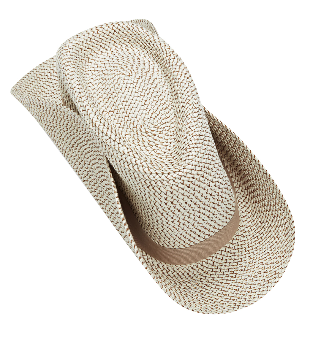 Wallaroo Women's Charlie Fedora Hat - Ivory/Taupe One Size Polyester - Swimoutlet.com
