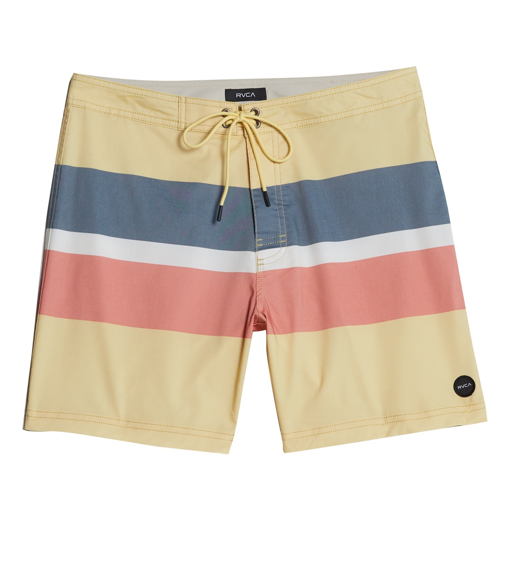 Rvca Men's Westport 17 Trunks Shorts - Vintage Gold 30 Cotton/Polyester - Swimoutlet.com