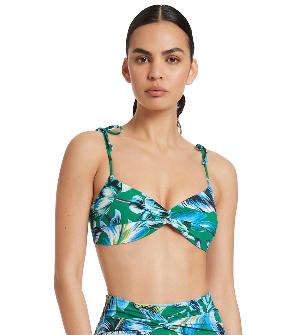 Jets Swimwear Australia Women's Viva Twist Front Bikini Top - Emerald 10 - Swimoutlet.com