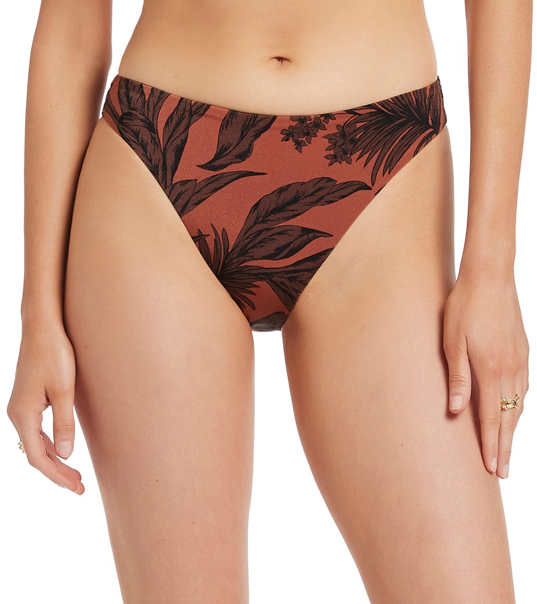 Jets Swimwear Australia Women's Desert Palm High Leg Bikini Bottom - Terracotta 6 - Swimoutlet.com
