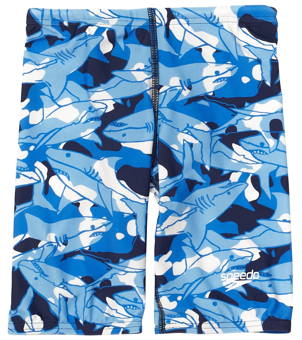 Speedo Boys' Printed Jammer - Alaskan Blue 12 - Swimoutlet.com