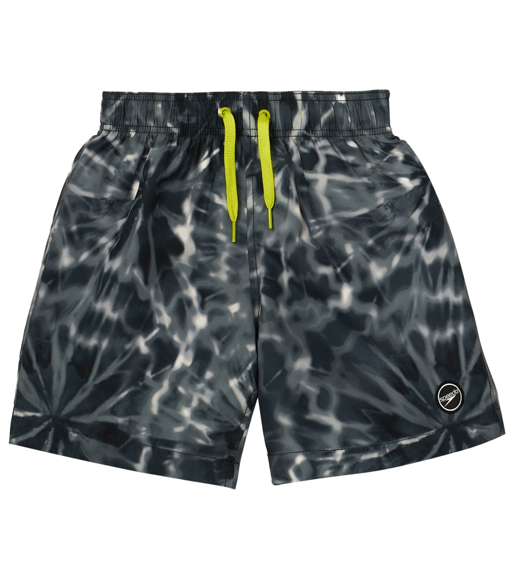 Speedo Boys' 15 Printed Volley Shorts - Anthracite X-Small - Swimoutlet.com
