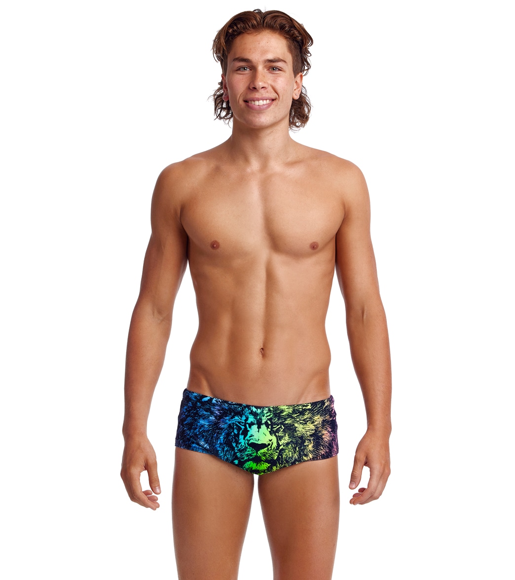 Funky Trunks Men's Lion Eyes Sidewinder Square Leg Swimsuit - 34 Polyester - Swimoutlet.com