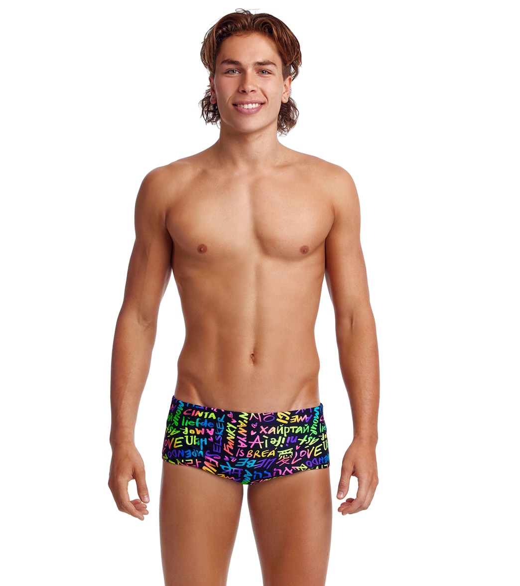 Funky Trunks Men's Love Funky Sidewinder Square Leg Swimsuit - 30 Polyester - Swimoutlet.com