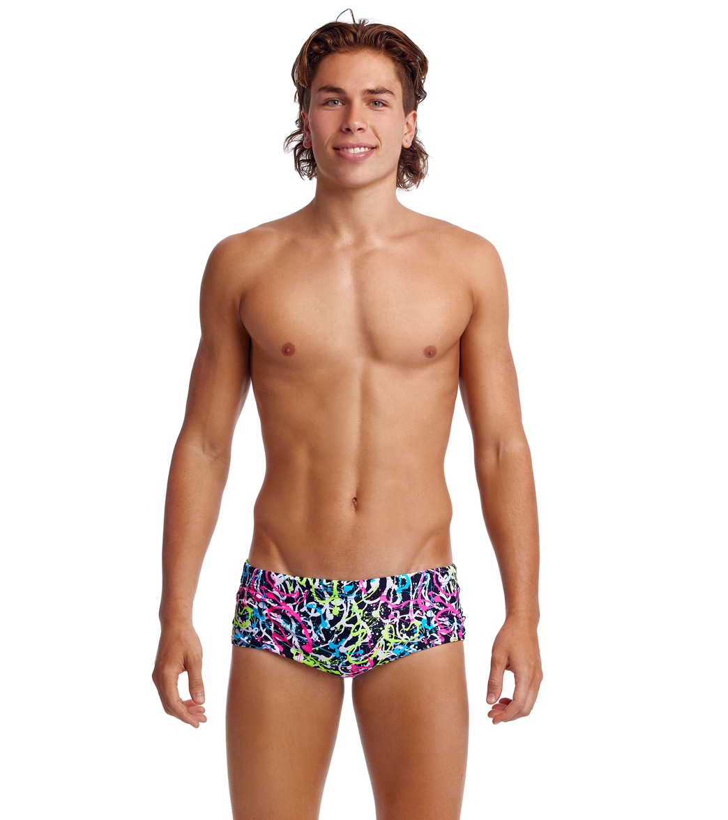 Funky Trunks Men's Messed Up Sidewinder Square Leg Swimsuit - 30 Polyester - Swimoutlet.com